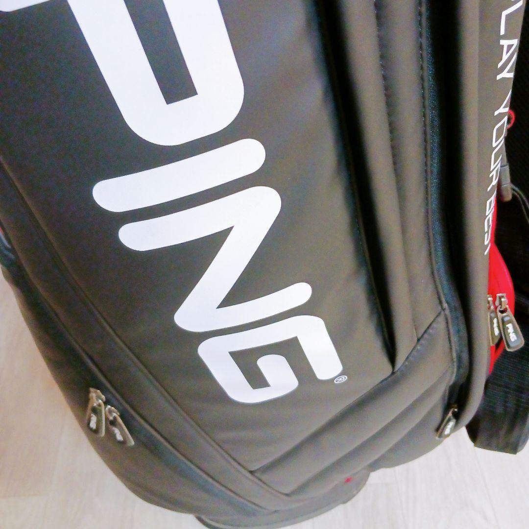 ＰＩＮＧ ピン ゴルフ キャディバッグ９型【ブラック/レッド】美品！