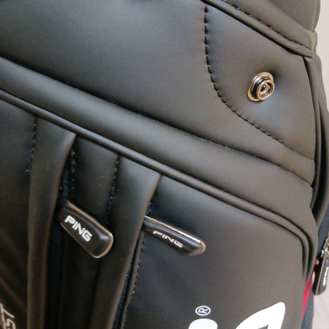 ＰＩＮＧ ピン ゴルフ キャディバッグ９型【ブラック/レッド】美品！