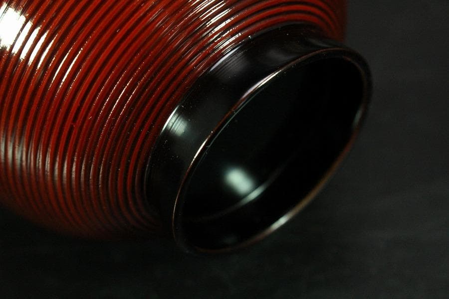 輪島塗 銀地草花紋 溜 糸目 椀 五客 極上(K-XA673)