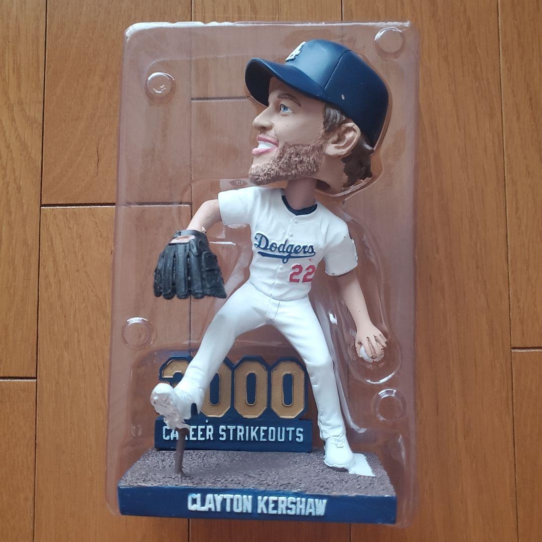 ドジャース クレイトン・カーショウ 3000奪三振記念ボブルヘッド人形。