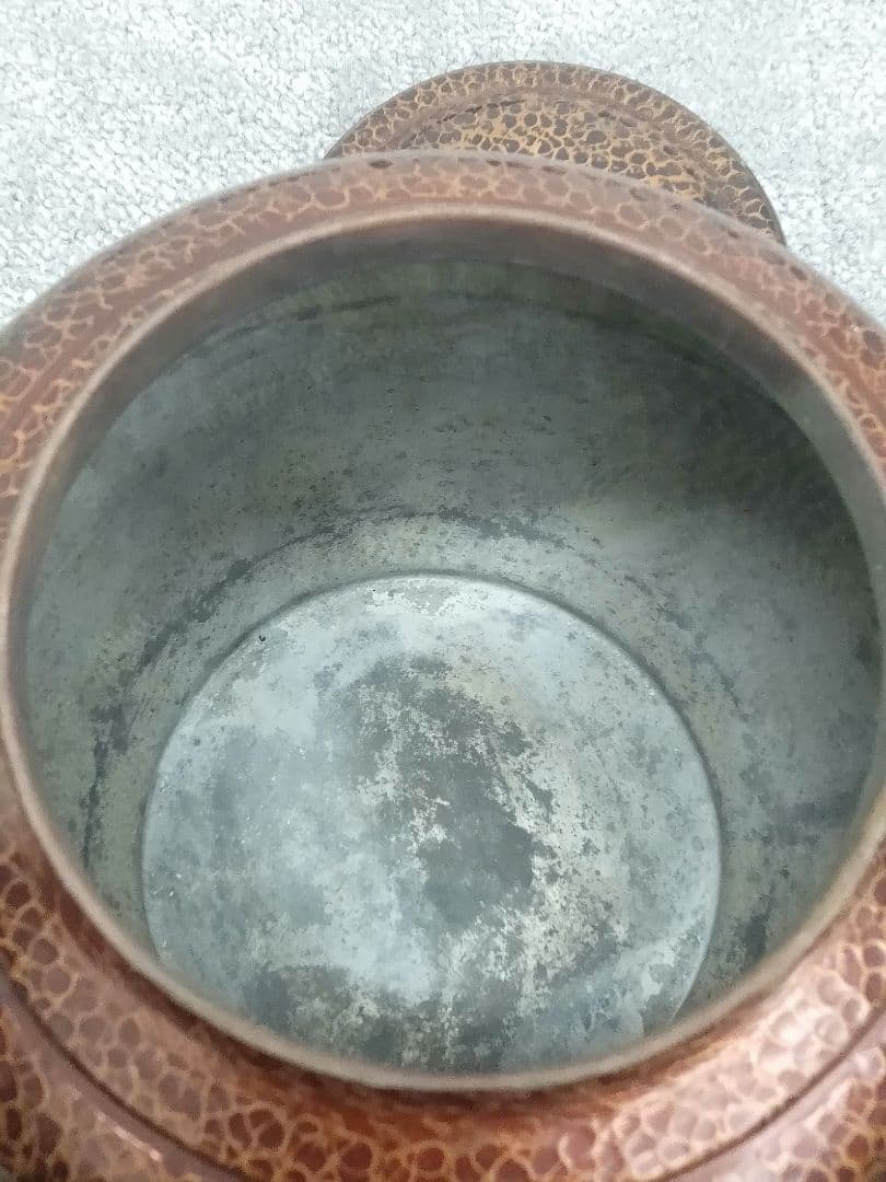 銅製 打ち出し模様 鉄瓶