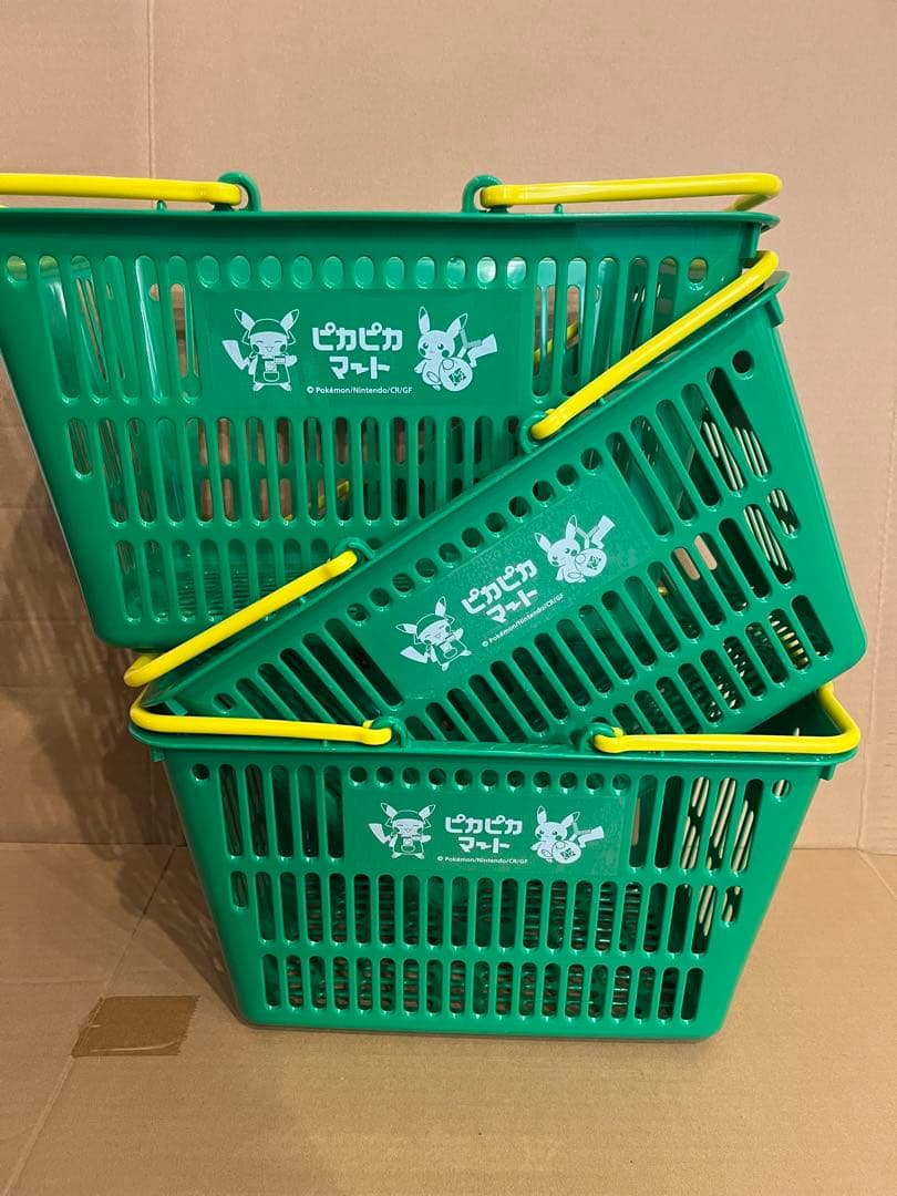 【3個セット】ポケモンセンター ピカピカマート バスケット かご ピカチュウ
