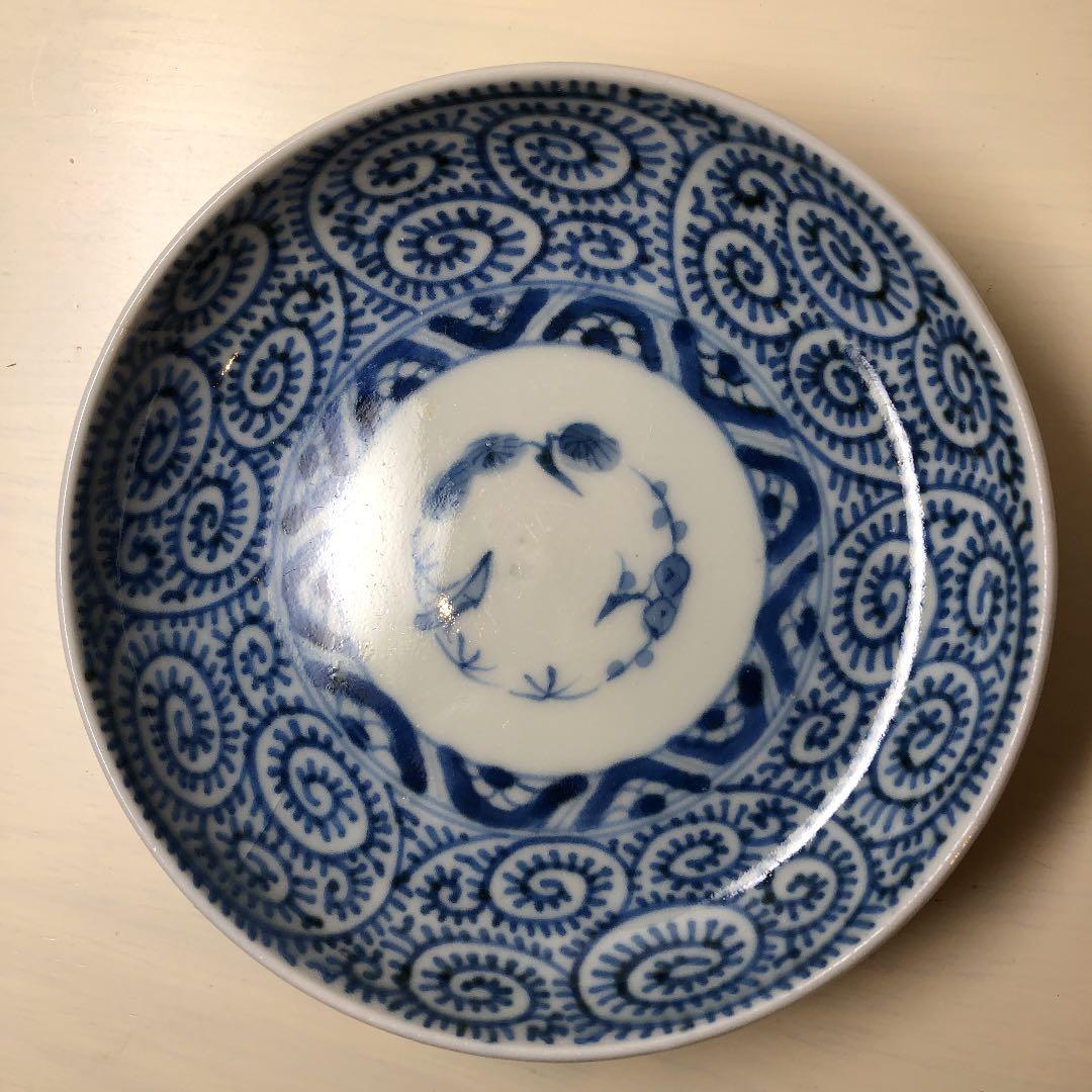 古伊万里☆骨董☆蛸唐草☆小皿六枚☆完品