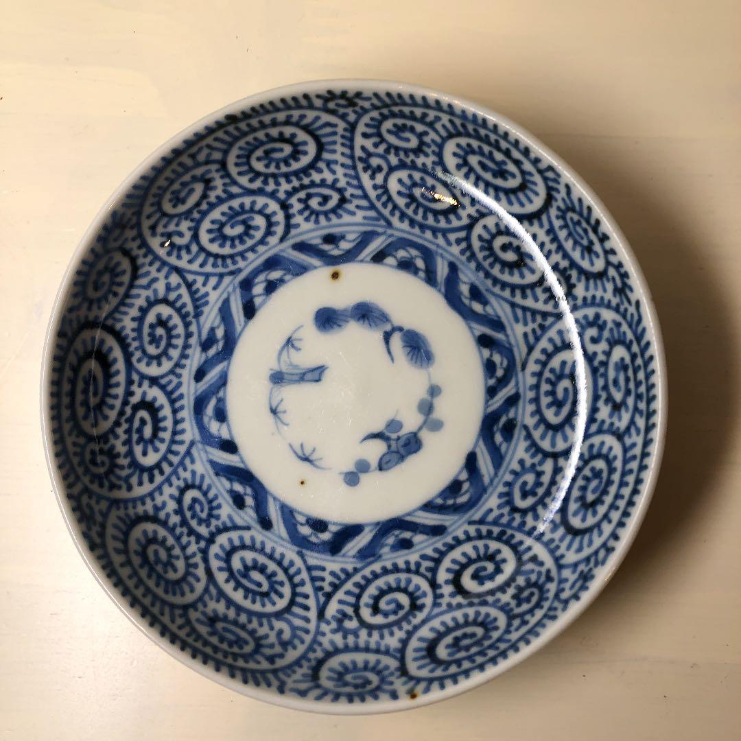 古伊万里☆骨董☆蛸唐草☆小皿六枚☆完品