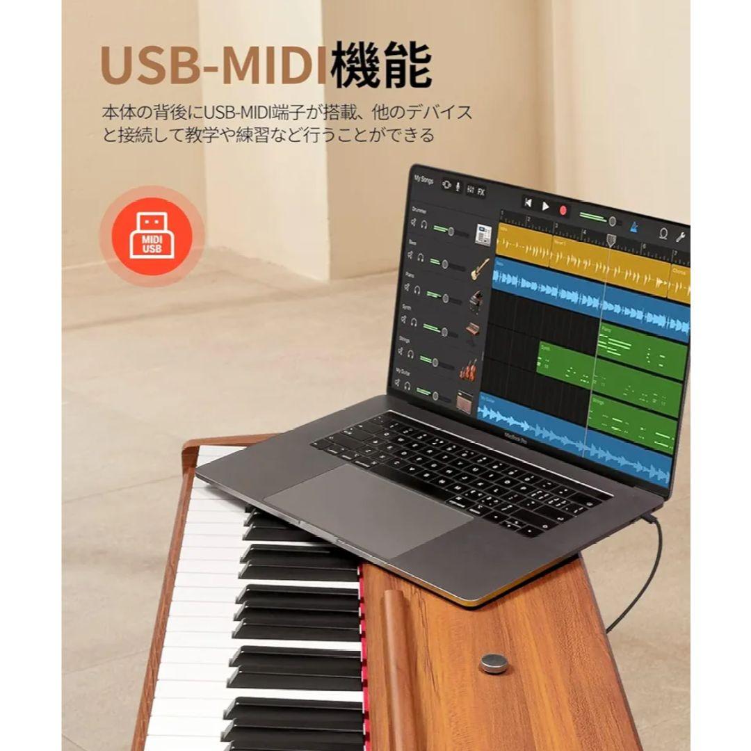 【未使用品】Donner 電子ピアノ 88鍵盤 3本ペダル DDP-80