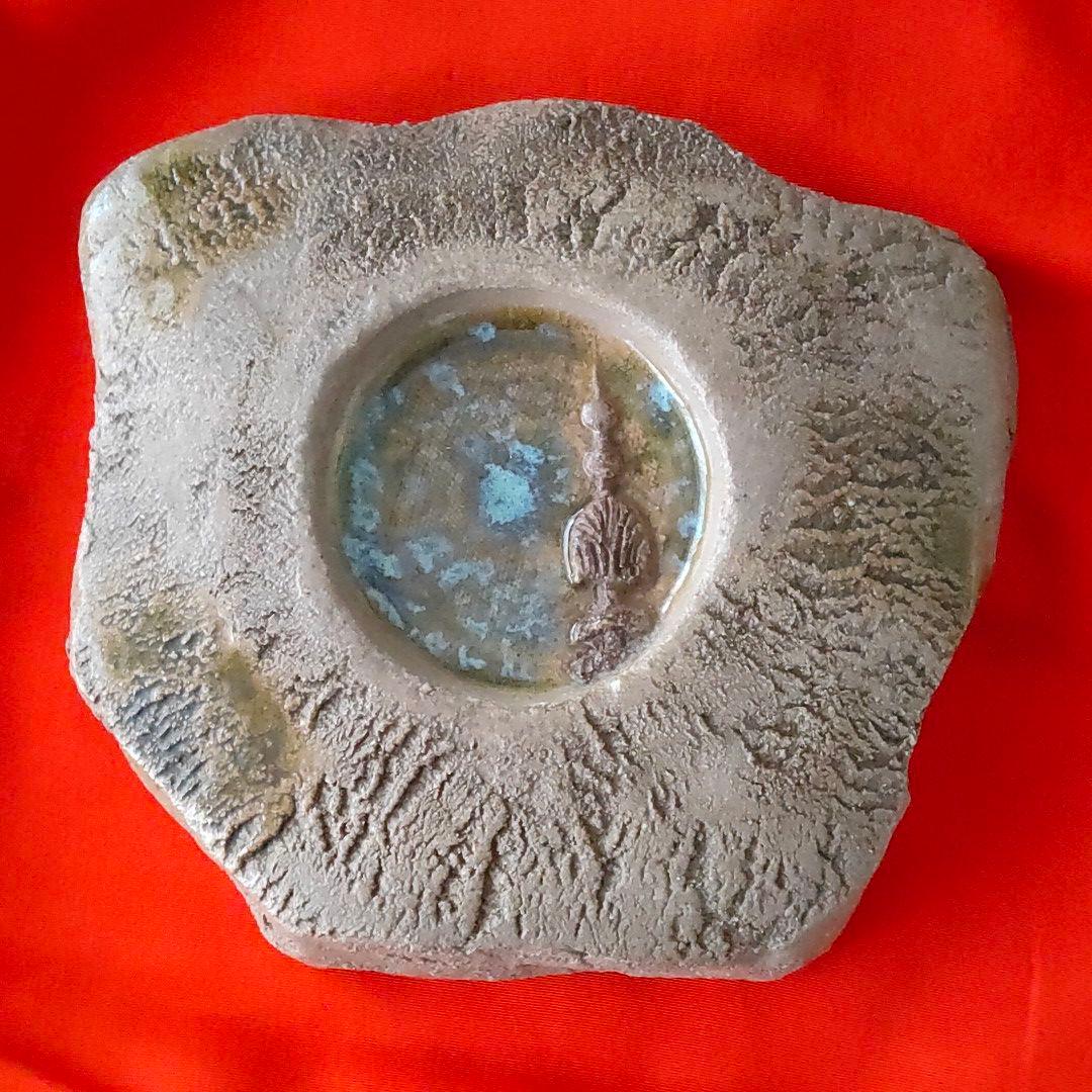 織部 陶額　相輪