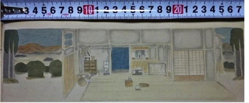 戦前　小貫春陽 道具帳　戦前　舞台装置 大道具　歌舞伎背景画家