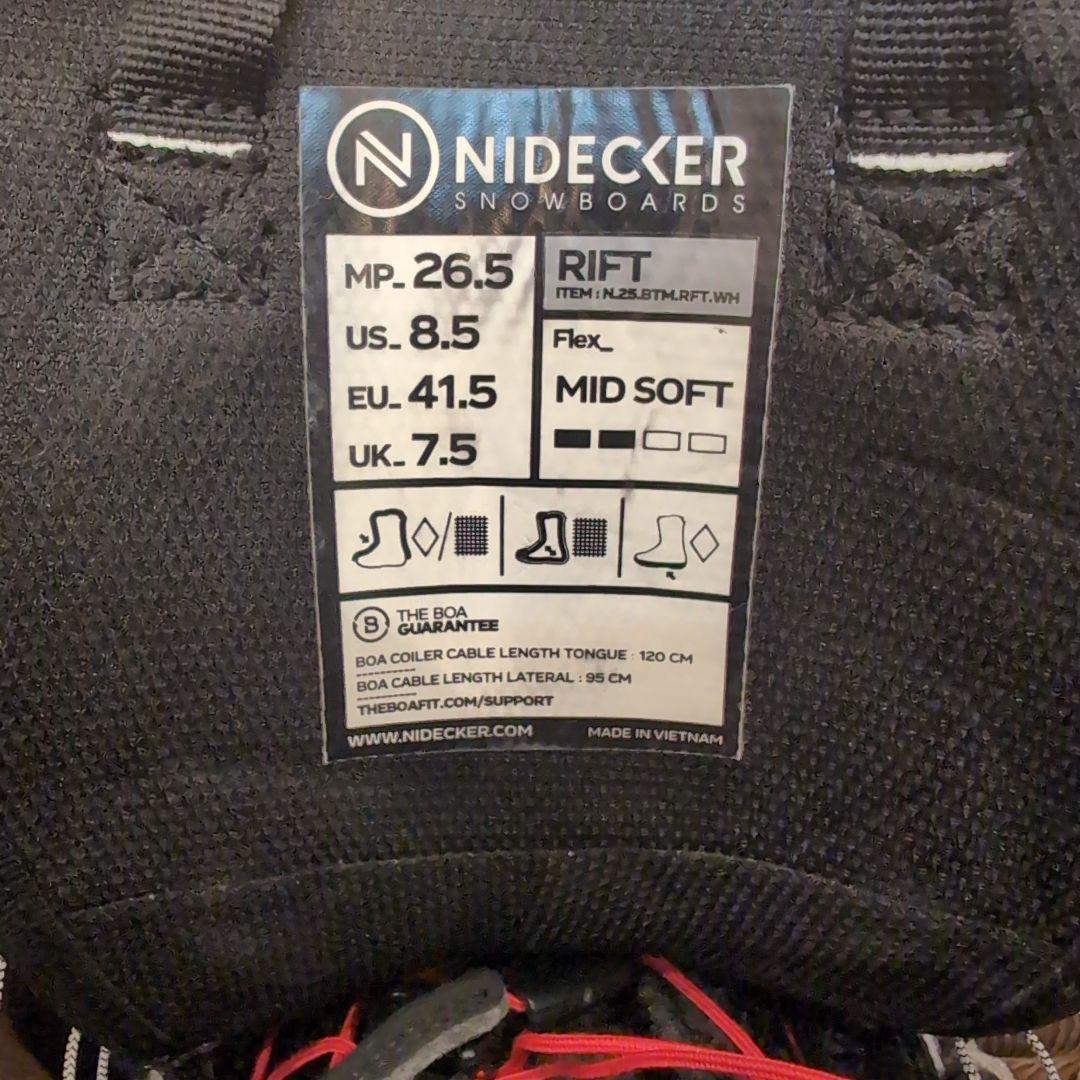 スノーボード NIDECKER RIFT 26.5cm