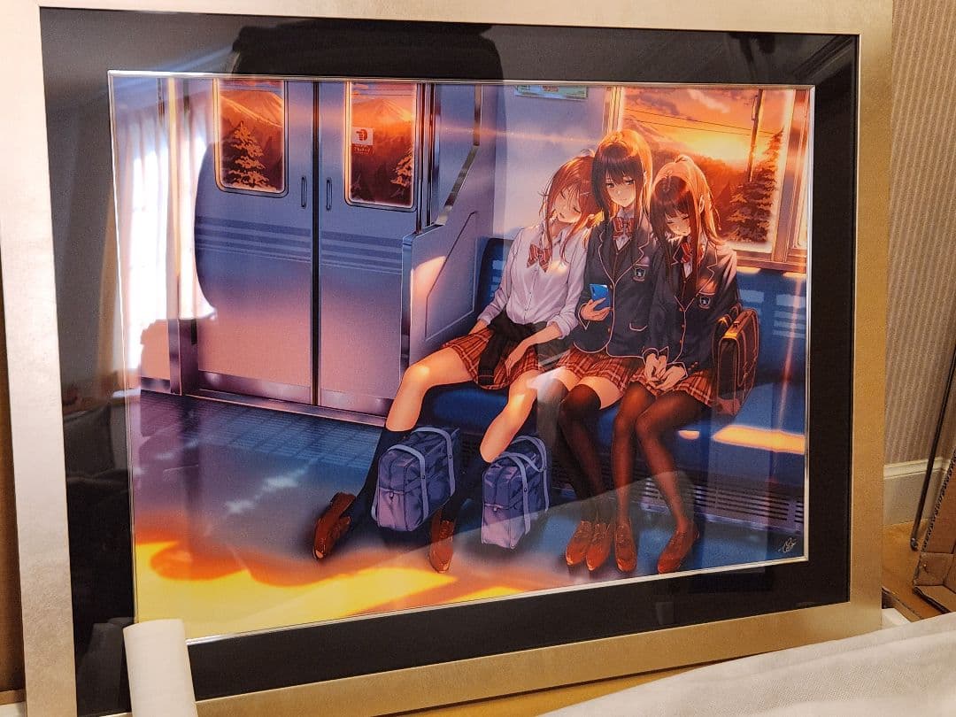 ピロ水 版画　暮合