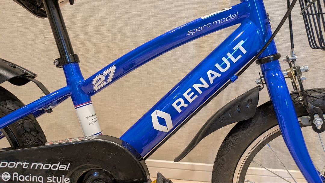 RENAULT ルノー 幼児用自転車 青 （補助輪付き）直接引き取りのみ