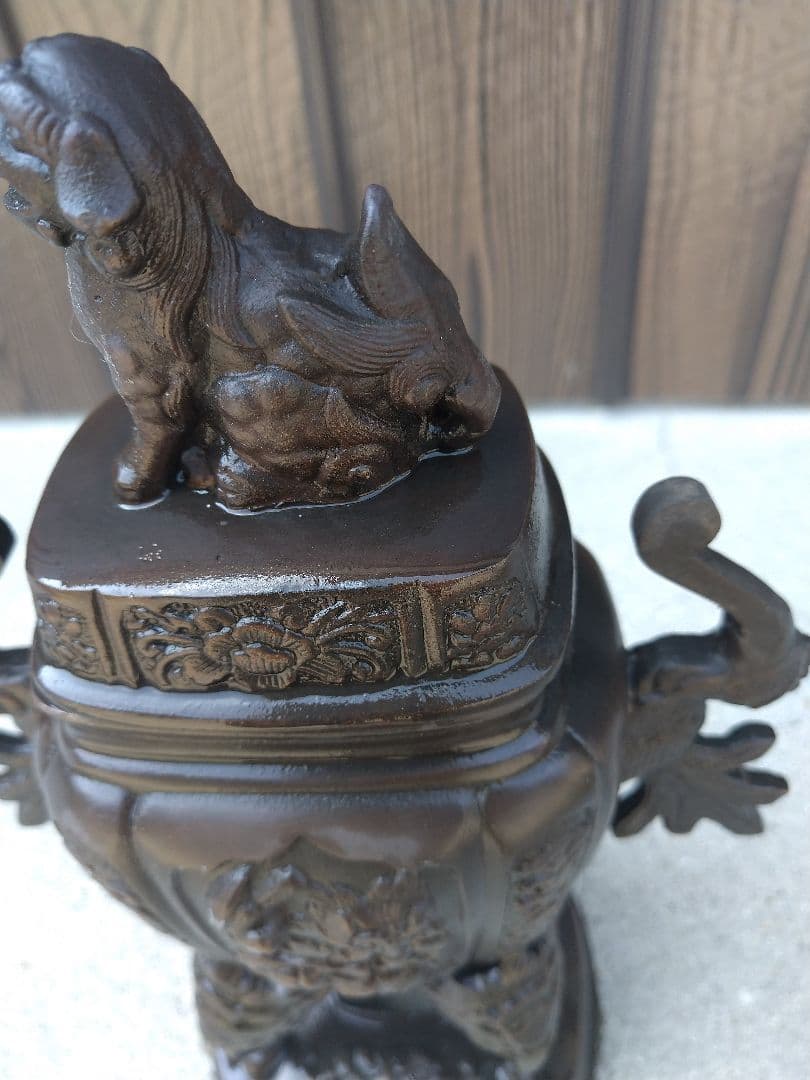 年代物 古美術品　骨董品 蓋付き香炉