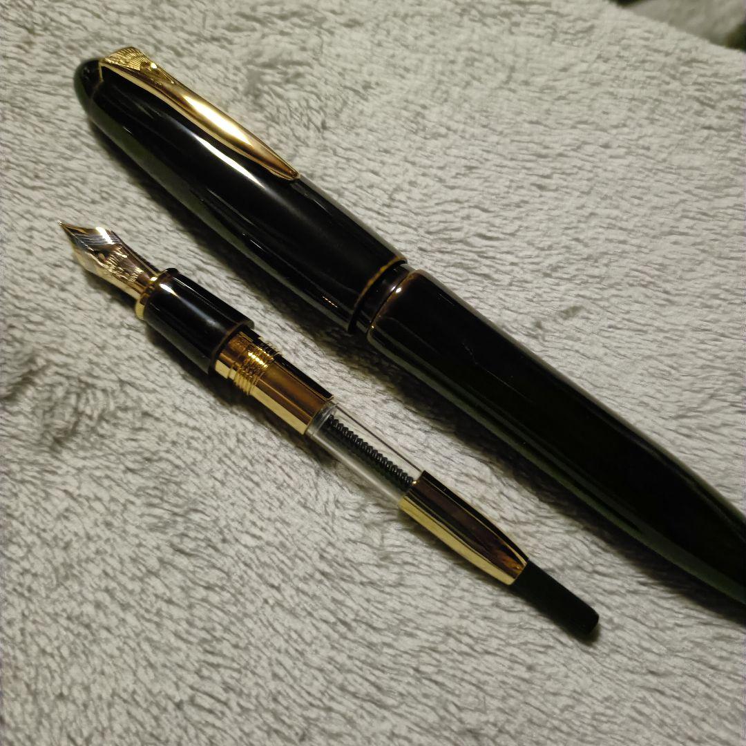 プラチナ 出雲 溜塗 枇杷溜 万年筆