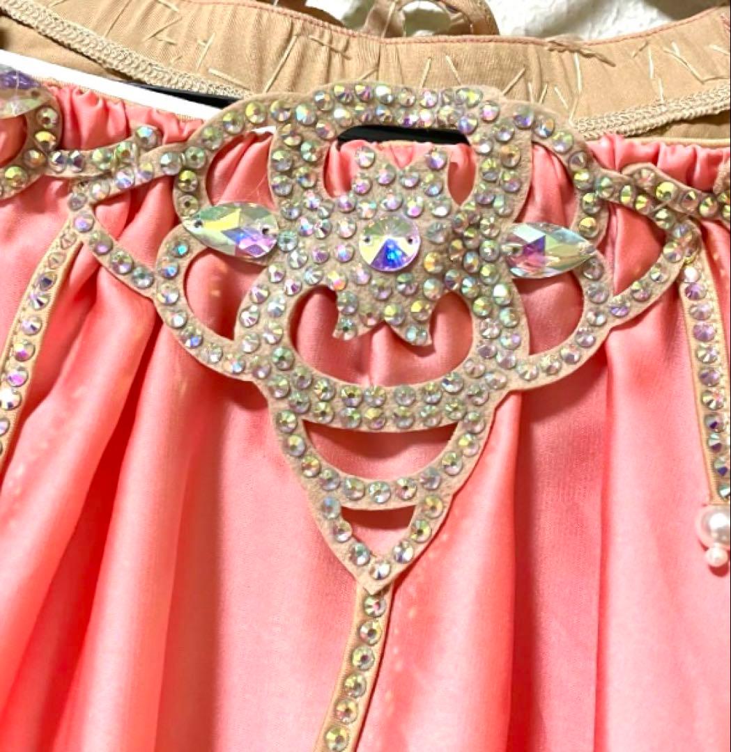 ❣️限定セール❣️新品 豪華ベリーダンス衣装 ベールスリーブ付ブラ＆スリットスカート