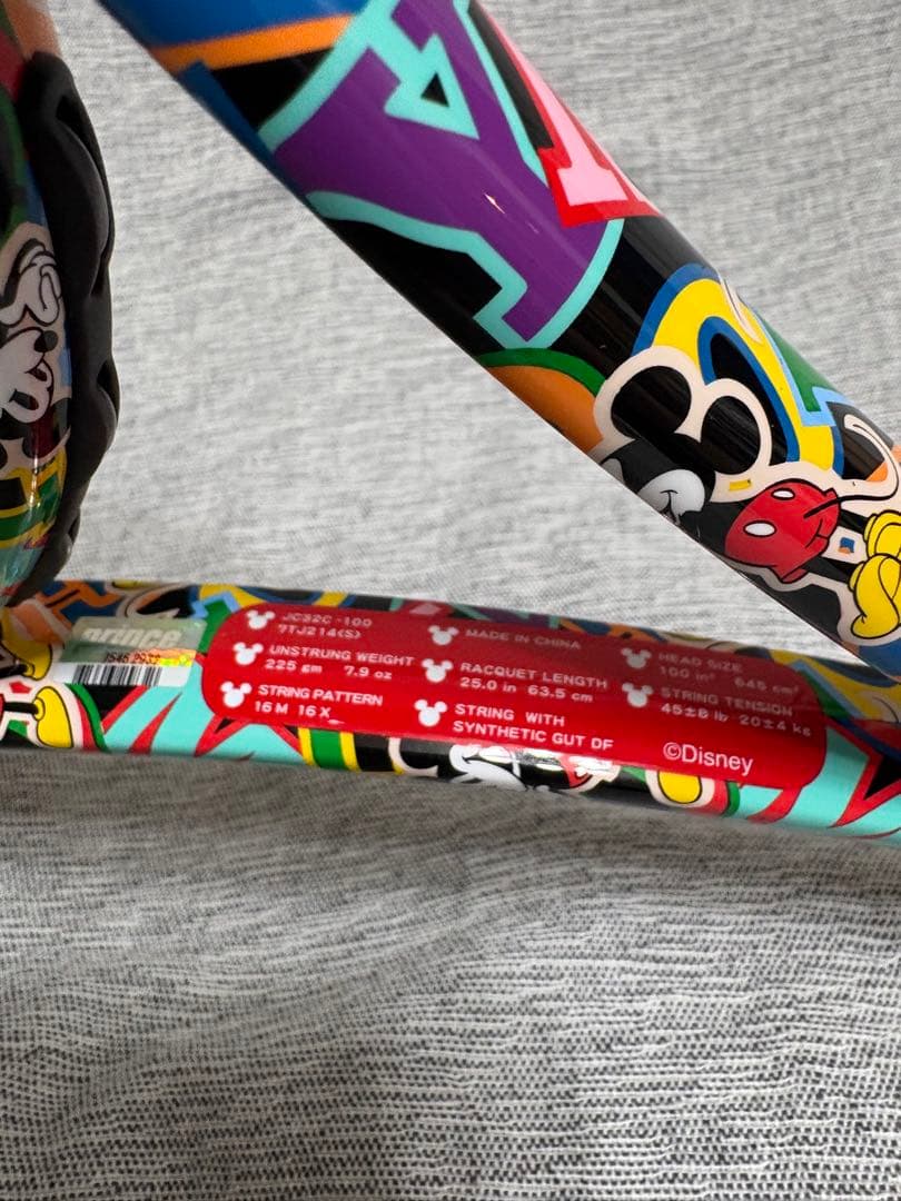 激レア　プリンス　ディズニー　ビースト25 テニスラケット ミッキー柄 新品