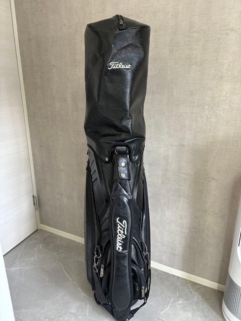 Titleist ゴルフバッグ ブラック/革製