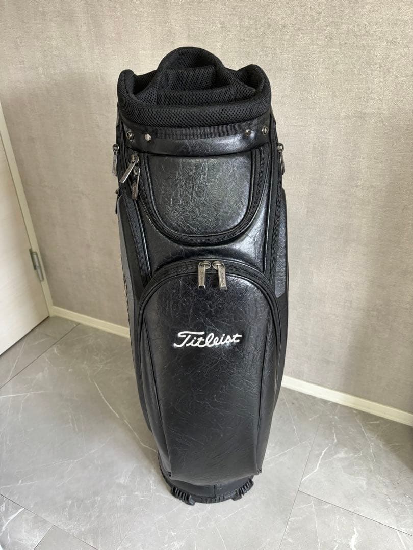 Titleist ゴルフバッグ ブラック/革製