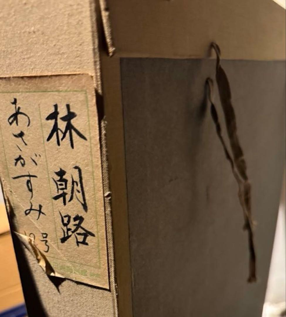 リアリズム　林朝路【あさがすみ】肉筆油彩画