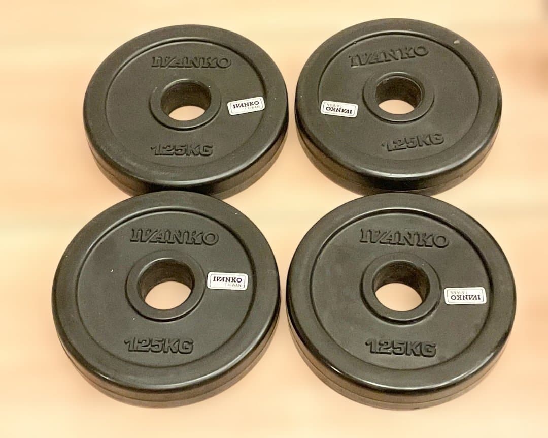 IVANKO 　ラバーダンベル　シャフト　1.25kg×4枚　2.5kg×4枚