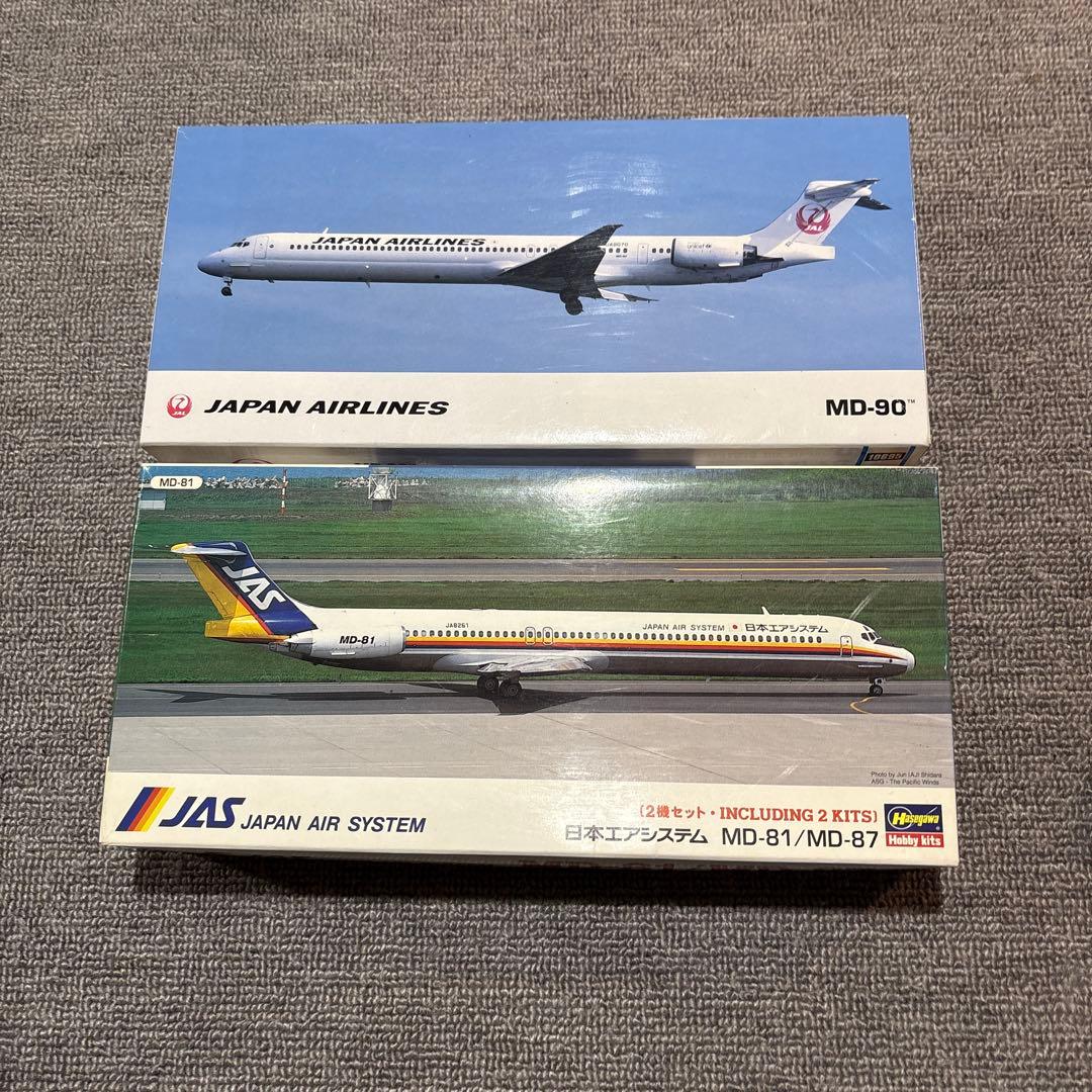 ハセガワ 1/200 日本エアシステム MD81/87 日本航空MD90