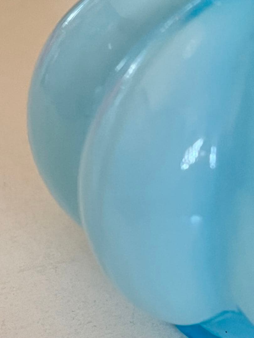 フェントン★パフュームボトル★オーバーレイ★メロン型★ミルクガラス★ベビーブルー