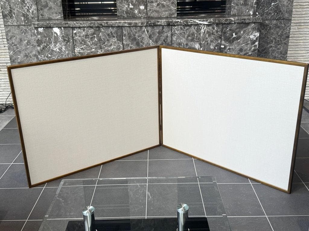 茶器/茶道具　風炉先屏風　NT2431 紐蝶番 女桑 シンプルな衝立・屏風