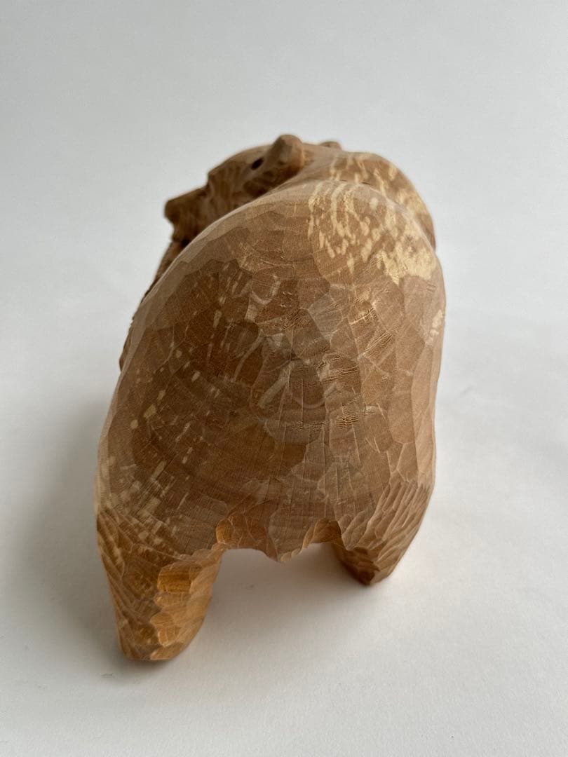 木彫り熊 上西捷敏 民芸品 工芸品 伝統工芸 アイヌ 八雲 レリーフ オブジェ