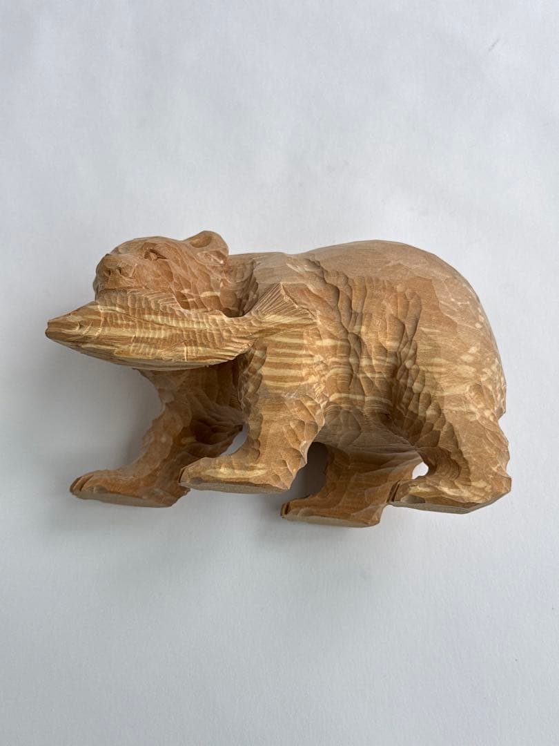 木彫り熊 上西捷敏 民芸品 工芸品 伝統工芸 アイヌ 八雲 レリーフ オブジェ
