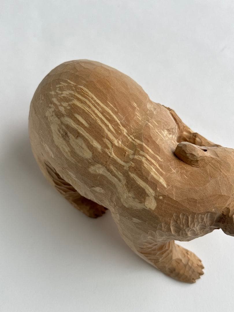 木彫り熊 上西捷敏 民芸品 工芸品 伝統工芸 アイヌ 八雲 レリーフ オブジェ