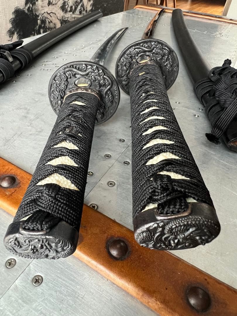 日本刀 2本セット 黒色 模造刀 大小セット