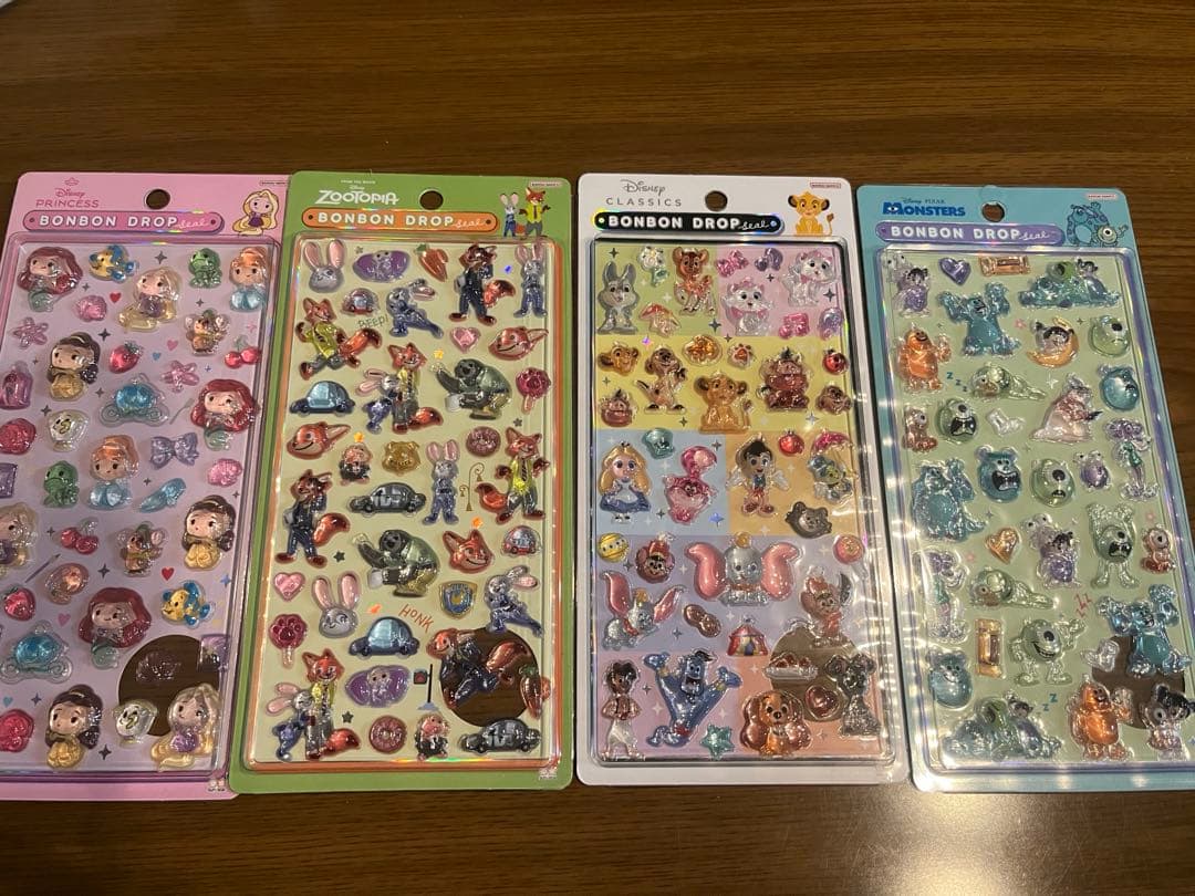 ボンボンドロップシール クラシック モンスターズインク ズートピア プリンセス