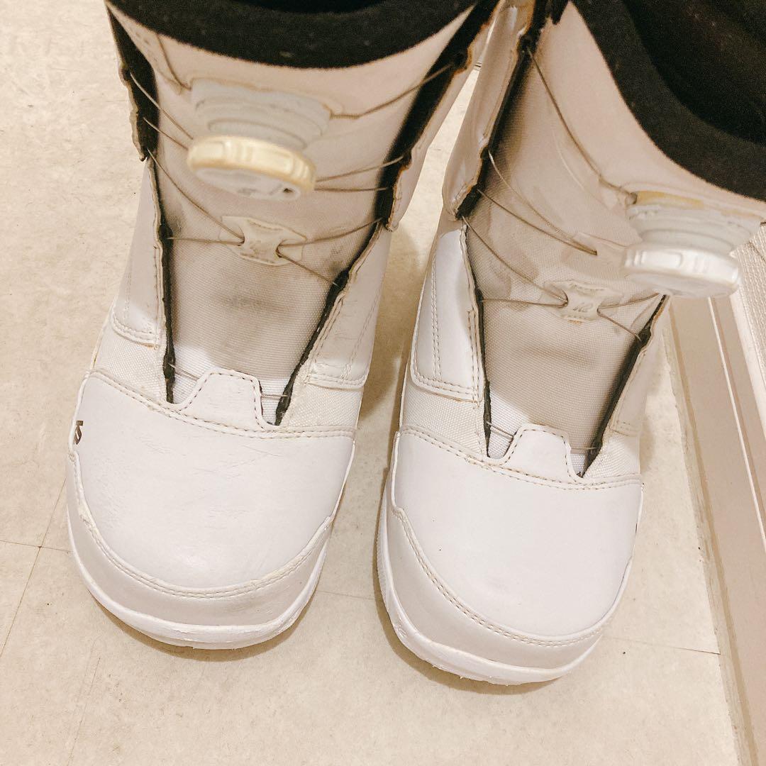 K2スノーボードブーツ 女性25cm ホワイト　BOA