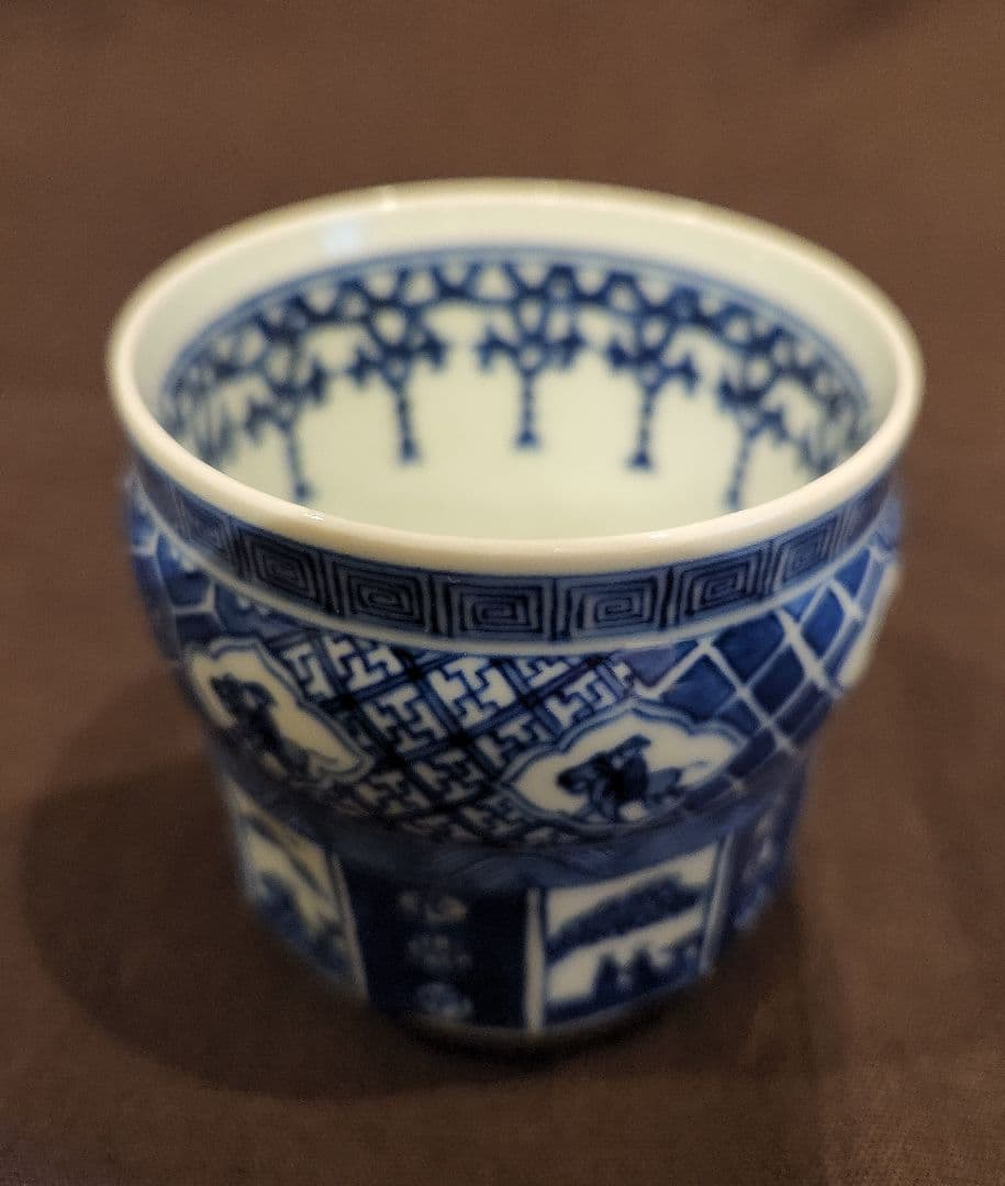 景徳鎮 王懐英 造 作 五良大甫呉祥瑞造在銘 祥瑞丸腰鎬茶碗 共箱 茶道具