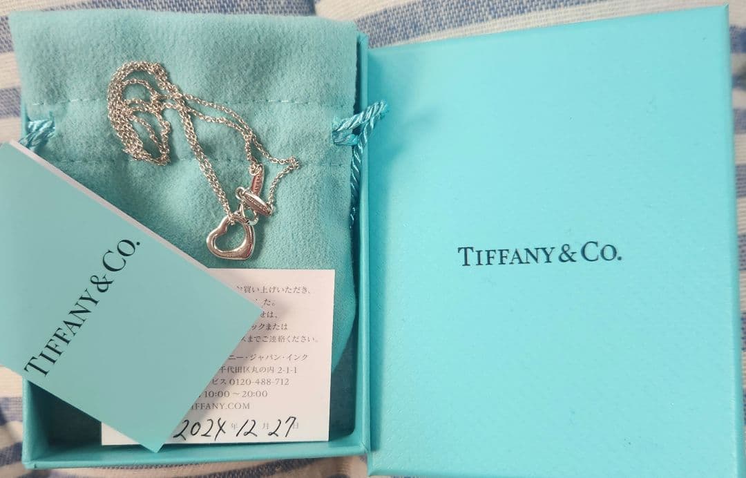 ★かわ★　TIFFANY　オープンハート　ネックレス