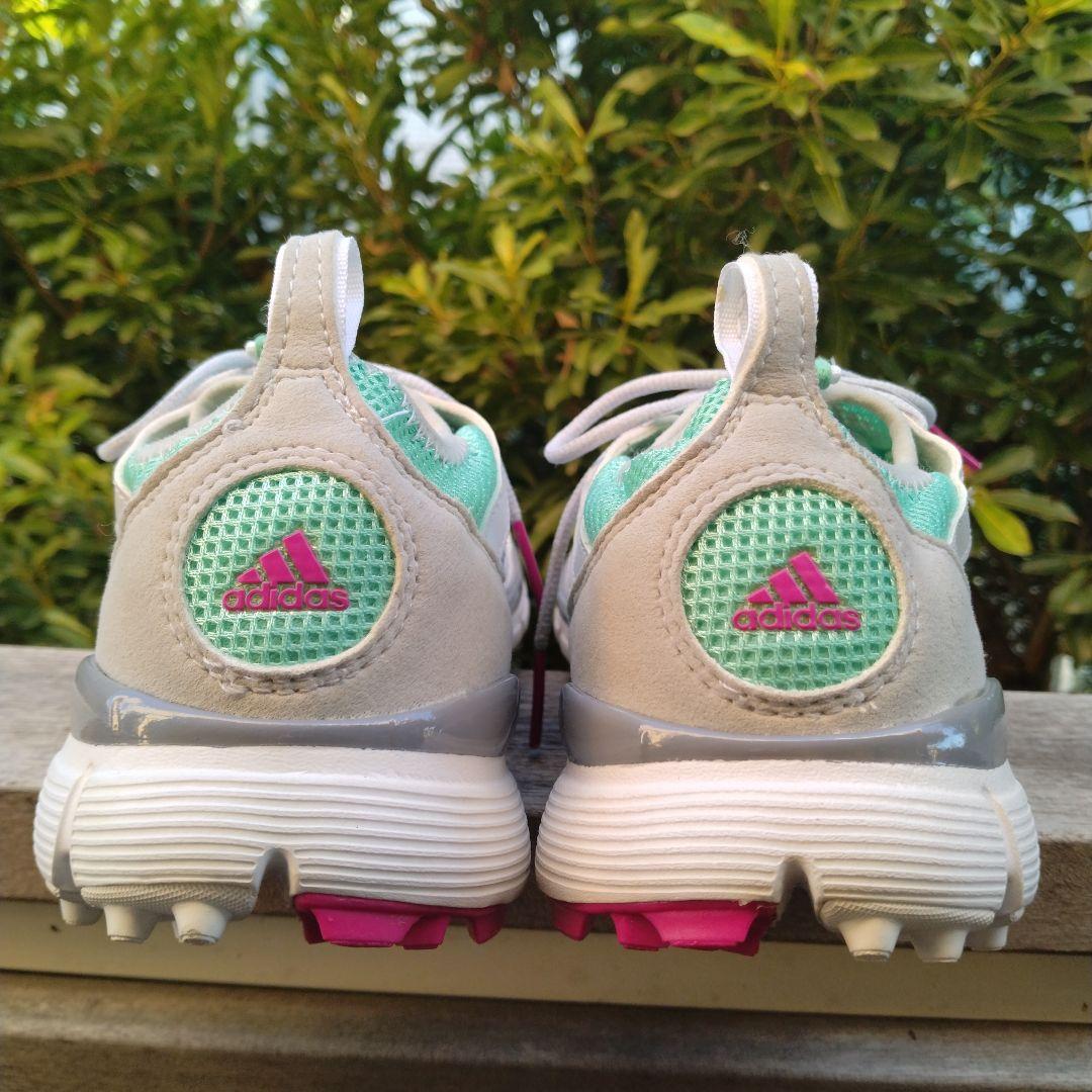 アディダス　新品　レディースゴルフシューズ　超軽量412g　遠征　ミントグリーン