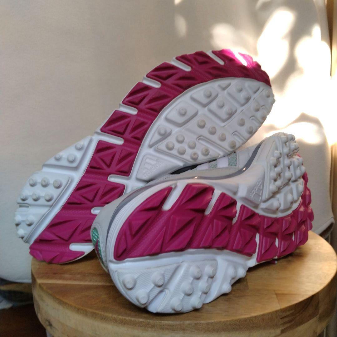 アディダス　新品　レディースゴルフシューズ　超軽量412g　遠征　ミントグリーン