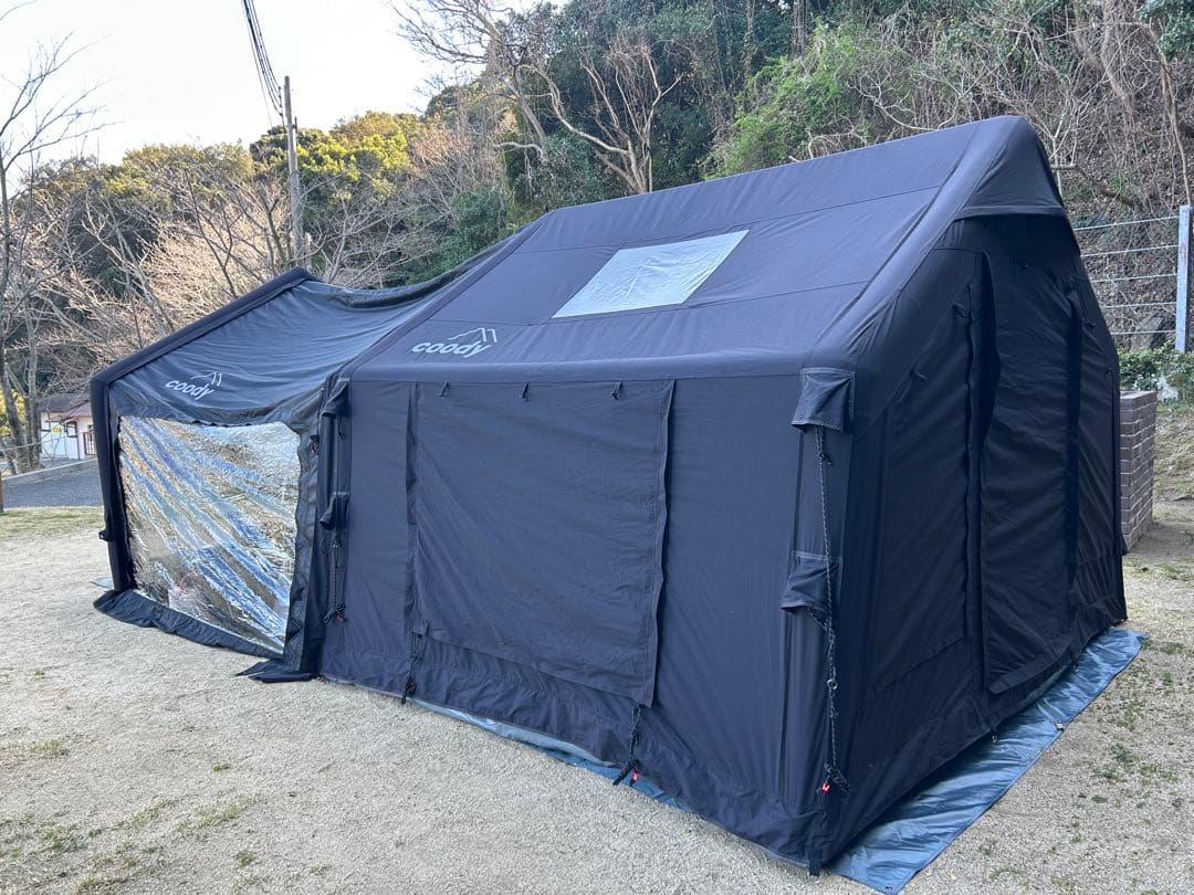 coody 8.0 エアーテント＋3.2mエアタープ　ブラック