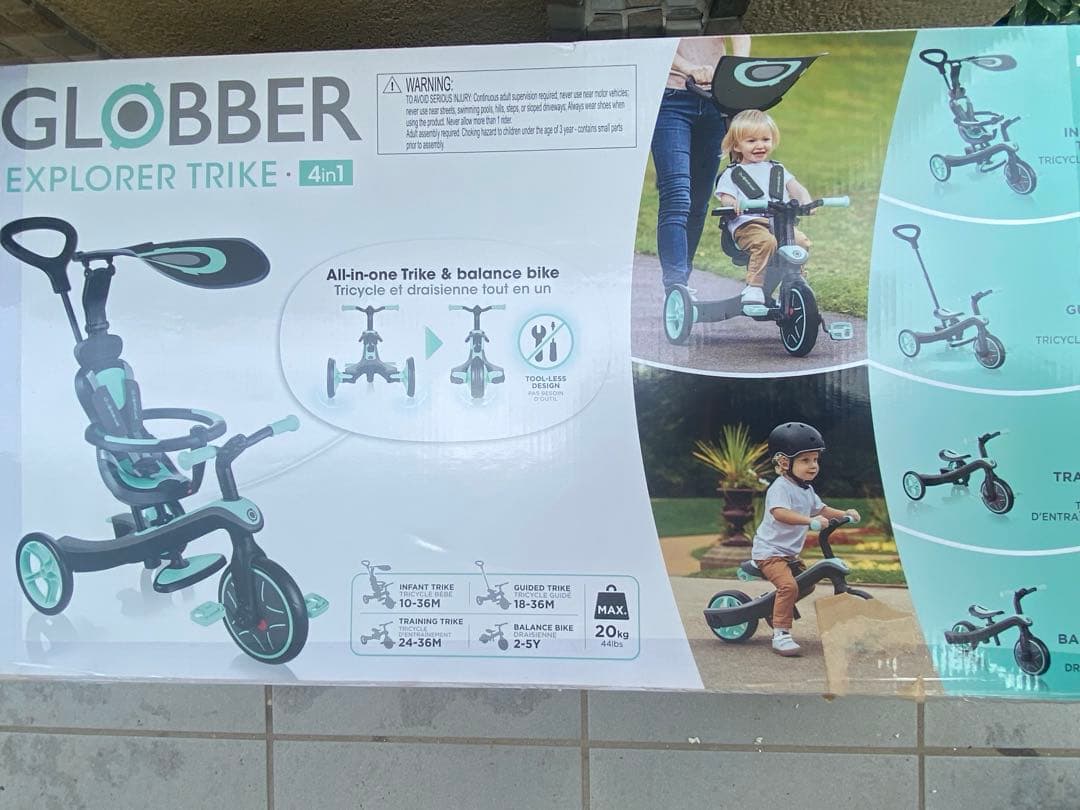 GLOBBER 4in1 三輪車 ミント　男の子　女の子　ヘルメット別売