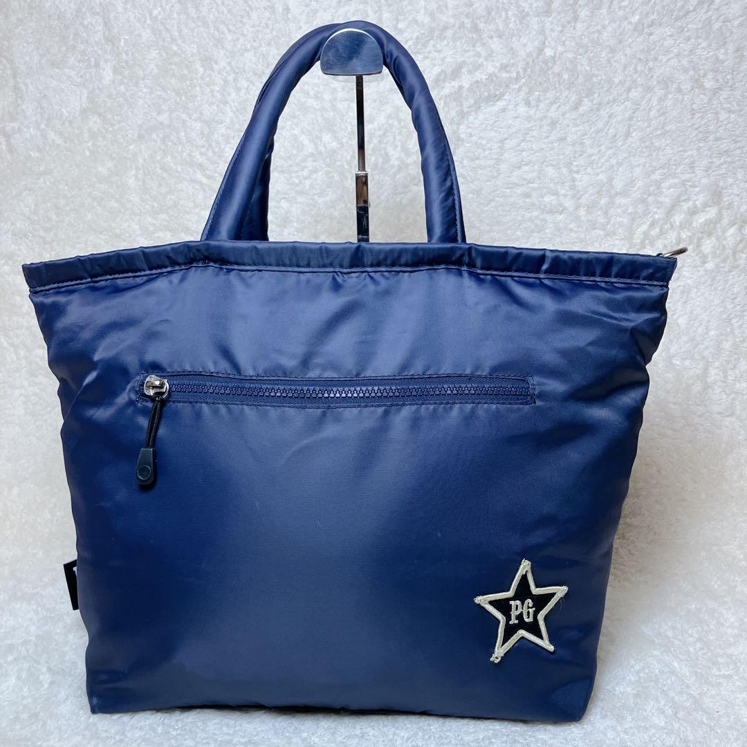 【極美品】パーリーゲイツ 2way ロッカーバッグ ワッペン ゴルフ ネイビー