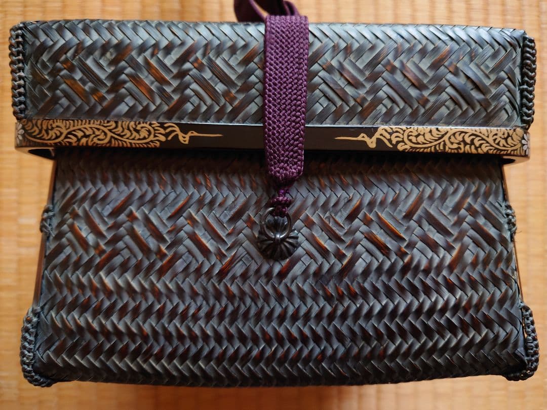 御所籠竹編み茶箱