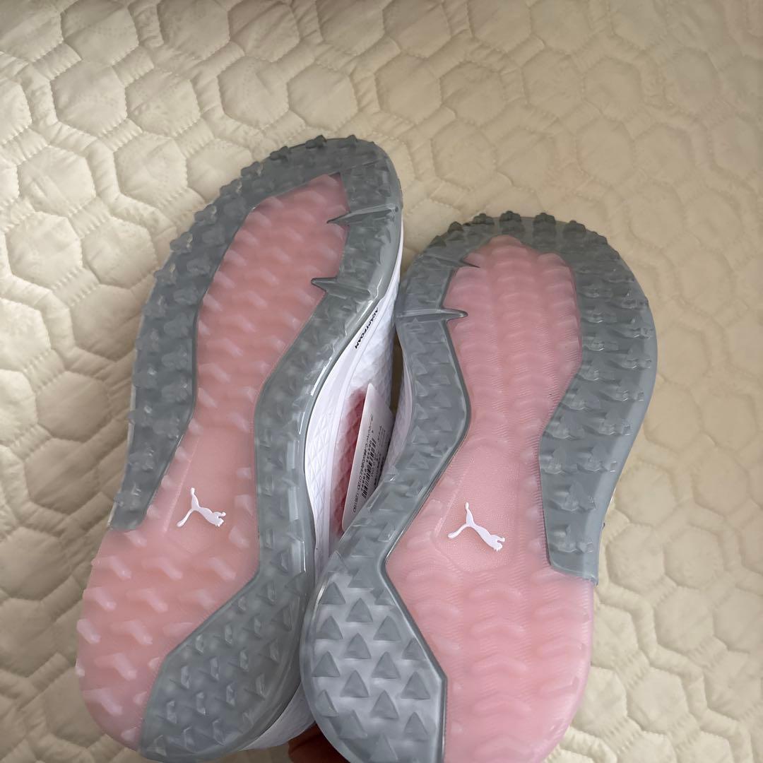 25cm 新品箱付き　プーマゴルフ　レディース　ゴルフシューズ　ホワイト