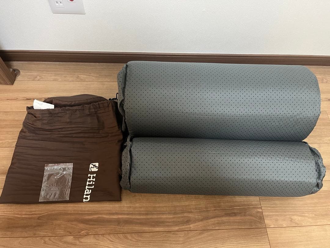 Hilanderスエードインフレーターマット厚さ5cm 2セットシングルダブル