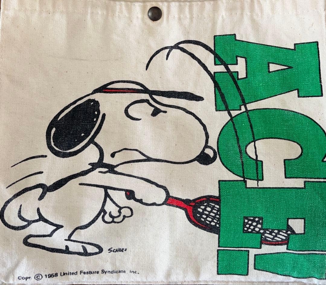 ビンテージ70'sピーナッツキャンバストートバッグ●スヌーピーキャラクターUSA