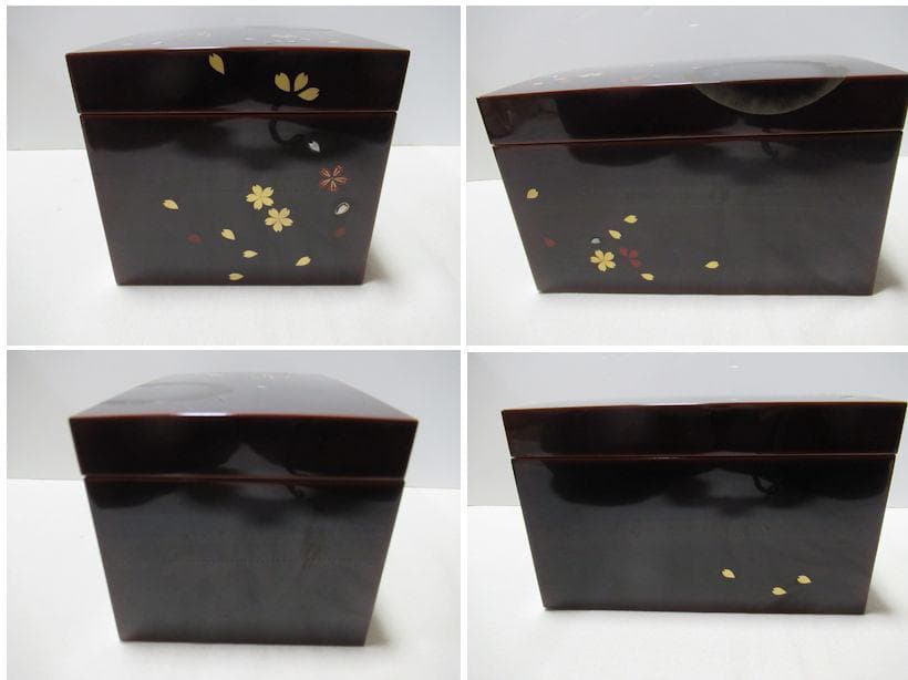 つ　蒔絵茶箱雪月花　中の道具皆揃　山中漆器　佐々木幸雪作　共箱