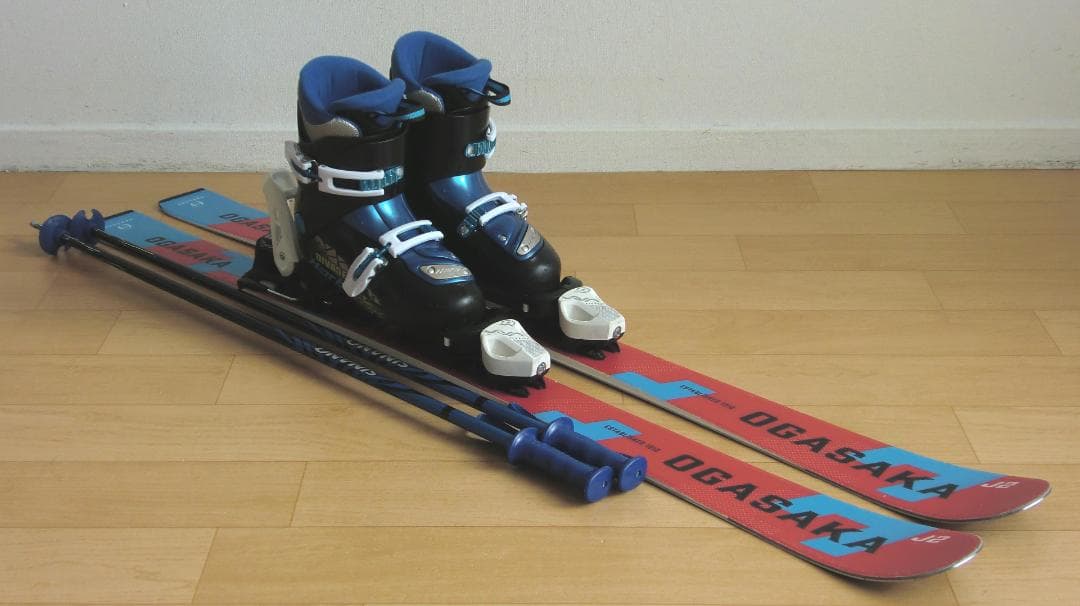 ■■送料無料■OGASAKA■子供用スキーセット■板120■WAX済■■