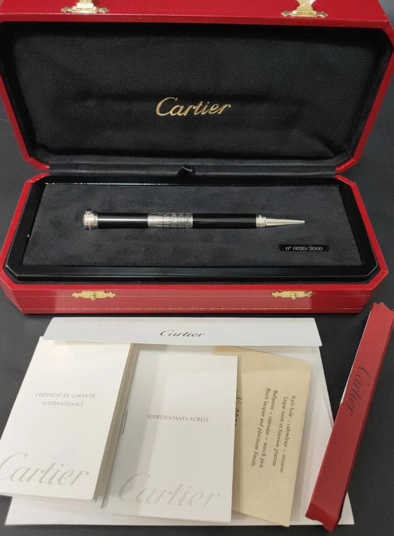 カルティエ 限定品 時計 カレンダー 付きボールペン Watch