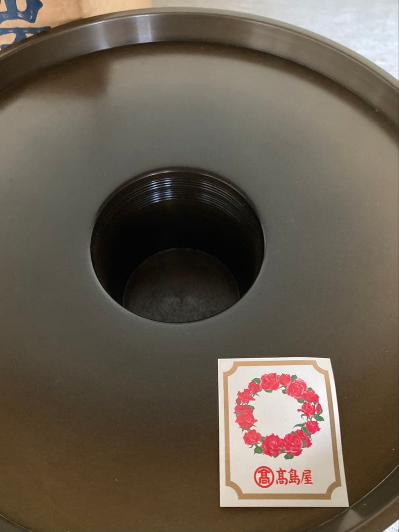 薄端・銅製花器◉唐金製◉山水・花入・三足・銅器・生花・華道・池坊◉未使用