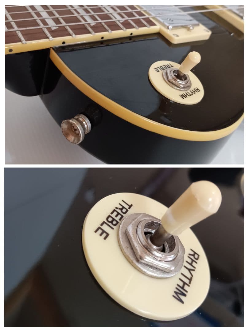 美品 新品弦 RDR レスポール 黒 ブラック エレキギター ハムバッカー