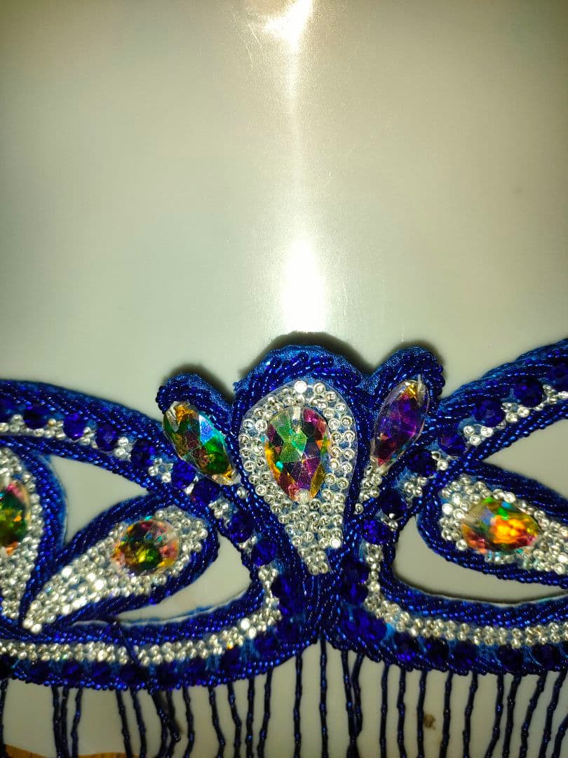 【新品】エジプト製青いベリーダンスセットアップブラベルト