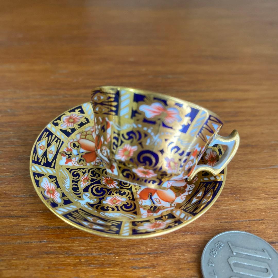 ロイヤルクラウンダービー イマリ ミニチュア　カップ　ソーサー　伊万里