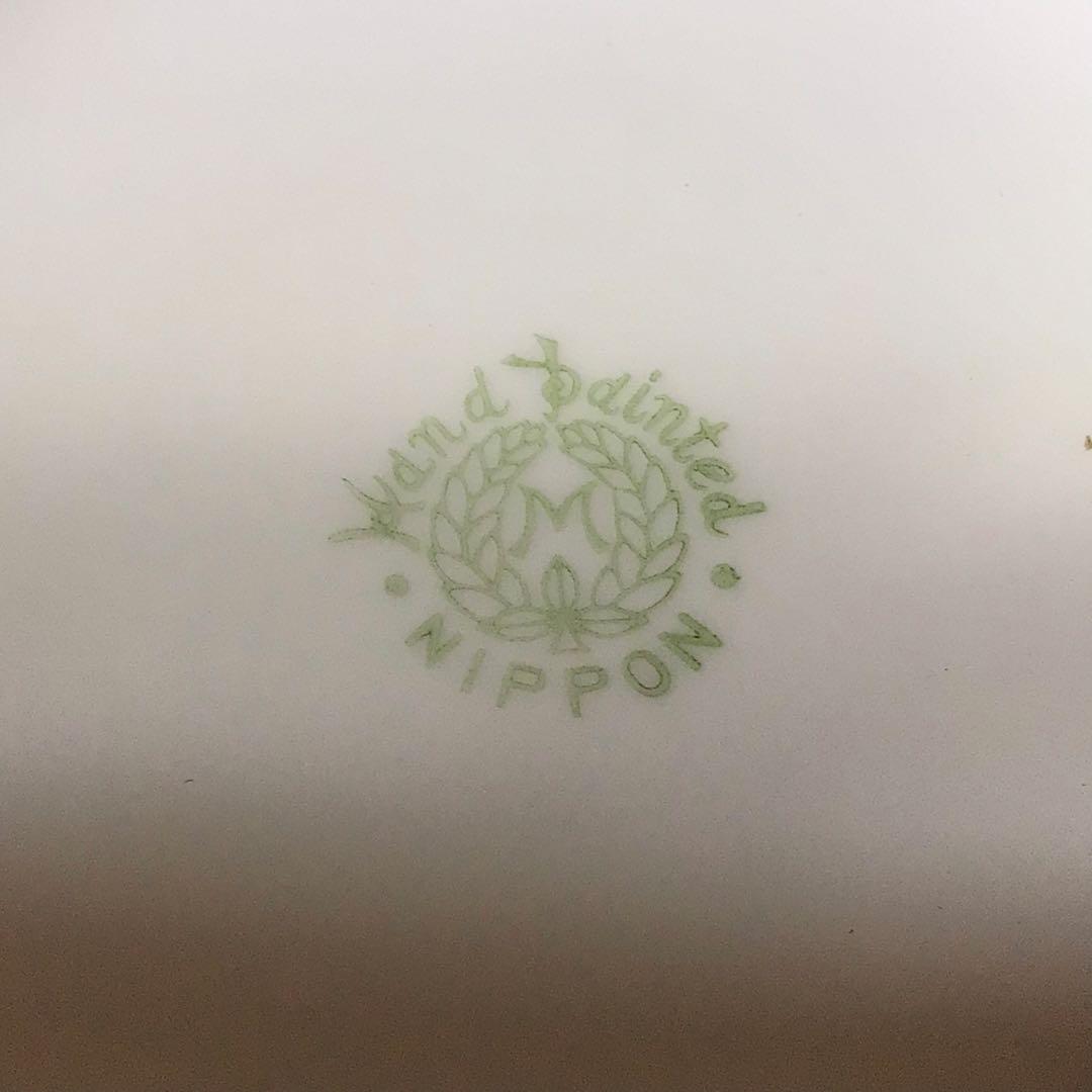 No4235 オールドノリタケ　NIPPON　手描き壺型花瓶　陶磁器　送料無料